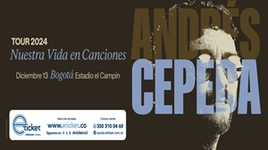 Banner concierto de Andrés Cepeda Tour “Nuestra Vida en Canciones” Bogotá este 13 de Diciembre.