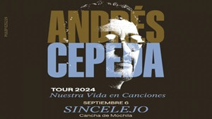 Banner concierto de Andrés Cepeda Tour “Nuestra Vida en Canciones” Sincelejo este 06 de Septiembre.