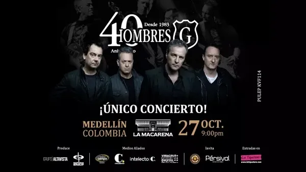 Hombres G 40 Aniversario en Medellín 2023.