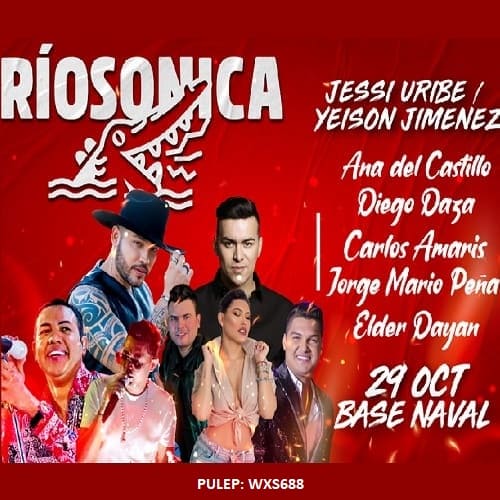 Banner del Concierto Riosónica este 29 de Octubre en Barranquilla.