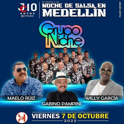 Banner del Concierto Noche de Salsa en Medellín, este 07 de Octubre.