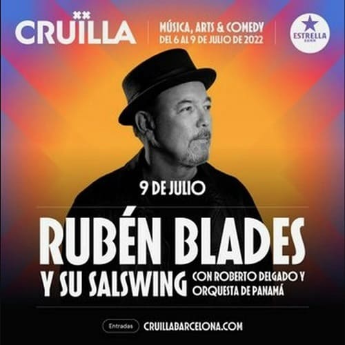 Rubén Blades y su Salswing en Barcelona, España.