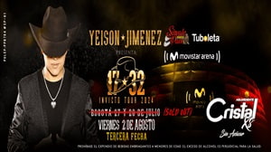 Banner Yeison Jiménez Invicto Tour 17*32, este 02 de Agosto en Bogotá (3ra fecha).