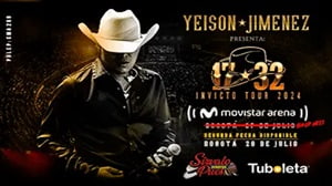 Banner Yeison Jiménez Invicto Tour 17*32, este 28 de Julio en Bogotá (2a Fecha).